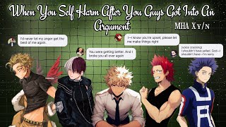 Mha X y/n || You self harm after you both got into an argument