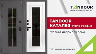 Входная дверь для частного дома Tandoor Каталея в цвете Букле Графит / Белый матовый. Видеообзор