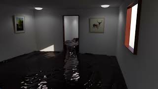 Fluid in the house - Blender Cycle - Fluid simulation