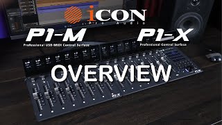 iCON Pro Audio P1 M DAW Controller \u0026 P1 X DAW Control Expander Overview