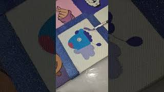 Mang acrylic painting. BT21. Mang painting. BTS Moodboard part -8. #shorts  #youtubeshorts #bts