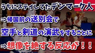 うちにステイしてたデンマーク人⇒帰国前の送別会で空手と剣道の演武をすることに⇒想像を絶する反応が！！【日本大好き外国人】