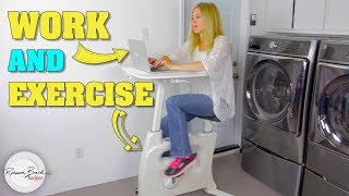 Burn Fat Fast And Work - Exercise Bike Workout | Flexispot Deskcise Pro Review