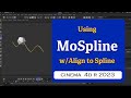 Using MoSpline with Align to Spline tag in Cinema 4D 2023  @MaxonVFX