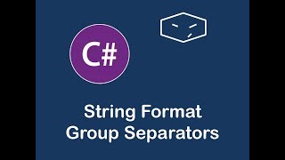 string format group separators in c#