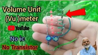 How to Make VU-meter, Easy & Simple/Without IC: LED Meter for Audio Amplifier how to make a vu meter