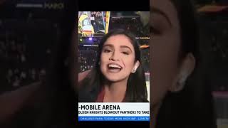 Reporter Stiff arms Golden Knights fan