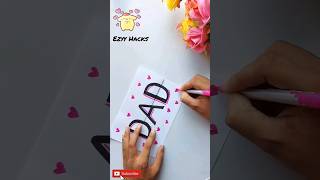 Father's day handmade gift from white paper / Father's day card 2023 / #shorts #viral
