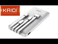 carregador portátil 10000mah power bank kaidi kd953 anatel celular fonebluetooth kaidi atacado