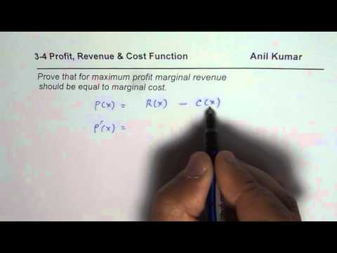 Relation between Marginal Cost and Marginal Revenue for Maximum Profit Relation between Marginal Cost and Marginal Revenue for Maximum Profit