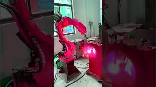 Hwashi Six Axis Industrial MIG Welding Robot for Storage Wire Shelf Corner,Shelf welding robot