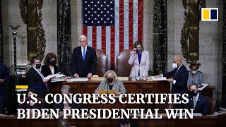 US Congress certifies results of presidential election after Trump supporters storm the Capitol