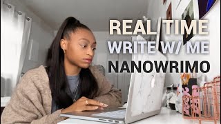 REAL TIME write with me for NANOWRIMO (45 min session) (w/ music)