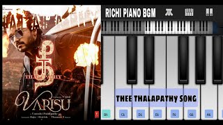thee thalapathy song Piano notes | by @Richi_piano_bgms186|varisu|#vijay thalapathy |mobile piano