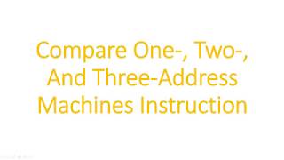 one-,two-,three-address machine