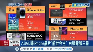 台積電是半導體龍頭! ASML曝iPhone晶片\