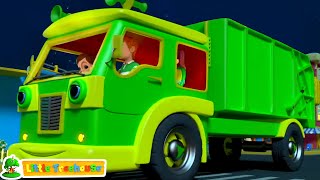 Wheels On the Garbage Truck + More Vehicles Rhymes \u0026 Halloween Songs