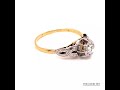 vintage 18ct white u0026 yellow gold 0.25ct diamond certified ring