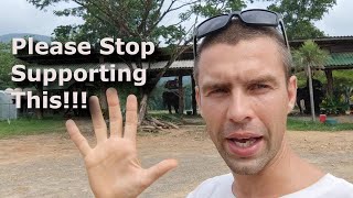 Chained Elephants On Koh Chang Thailand