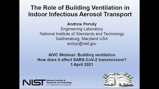 The Role of Building Ventilation in Indoor Infectious Aerosol Exposure, Andrew Persily – NIST, USA