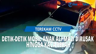 Rekaman CCTV Mobil Anak Gubernur Sulawesi Tenggara Dirusak Sekelompok Orang, Ditendang dan Dilempar