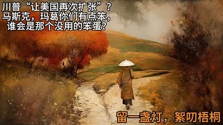 巴拿马，格林兰，加拿大，川普让美国再次扩张？马斯克，玛葛有点笨，谁会是那个没用的笨蛋？ 絮叨梧桐 20241228