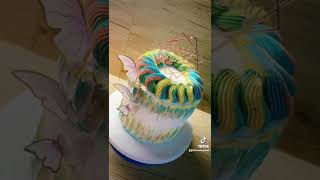 Birthday cake decor to my own idea.کیک تولد به ایده خودم