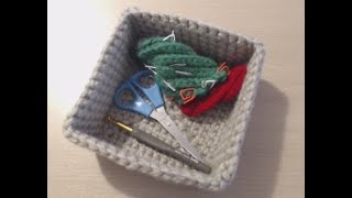 How to Crochet a Square Basket / Box Tutorial