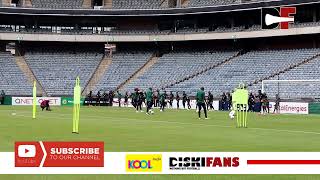 CAF Champions League | Orlando Pirates players warming-up and training