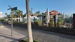 Wetter Maspalomas 7.2.25  Die Terrassen am Paseo sind immer noch unverändert...