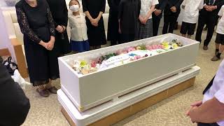 お別れお花入れ Japanese funeral　farewell flower