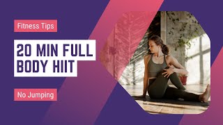 20 MIN NO JUMPING SWEATY HIIT - No Jumping Cardio Workout - No Repeat - Full Body Home Workout
