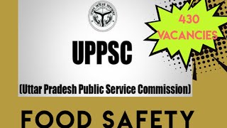 UPPSC - FOOD SAFETY OFFICER EXAM 2020