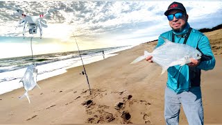 Drone fishing / PB monster Pompano / snooks, sheepheads and blacktip sharks / my invention worked /