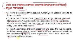 Control Array in VB 6