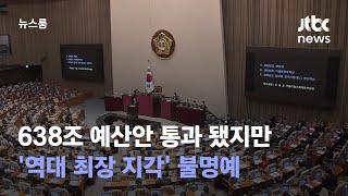 638조 예산안 통과 됐지만…'역대 최장 지각' 불명예 / JTBC 뉴스룸