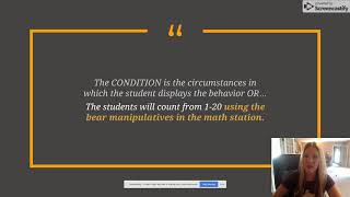 Learning Objectives Part One