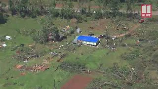 Video | 11Alive SkyTracker shows storm damage in Upson County