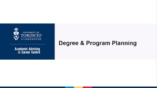 Degree and program planning tutorial