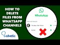 How to Delete Files from WhatsApp Channels