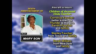 Mary Son ~ Long Obituary