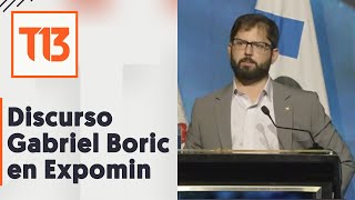 Discurso de inauguración Expomin del Presidente Boric: Defiende Política Nacional del Litio