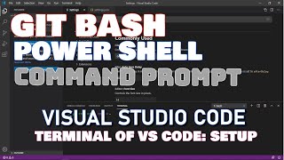 CHANGE TERMINAL IN VS CODE-GITBASH, CMD