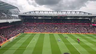 Liverpool v Brentford national anthem booed - YNWA sang wonderfully 6/5/2023 at Anfield stadium