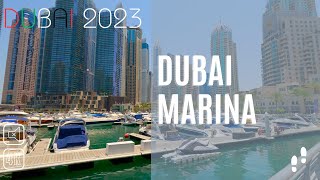 Dubai Marina Silent Walk | 🇦🇪 2023 [4K]