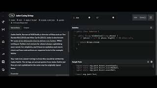 Jaden Casing Strings - Codewars - 7 Kyu (JAVA)