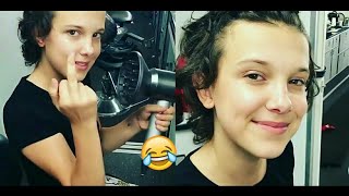 Millie Bobby Brown Shows her Middle Finger _ Stranger Things Eleven 11 Louis Partridge Solve Riddles