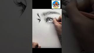 how to draw 😍beautiful realistic🤘 eyes easy step by step for beginners।art tutorial #shorts #drawing