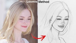 How to draw a Portrait using Loomis Method Step by step |Rini8sh