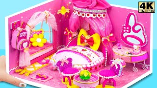 How To Make Sweet PINKY Princess Room from Cardboard 🎀 Looks Like Love 💝 DIY Miniature House